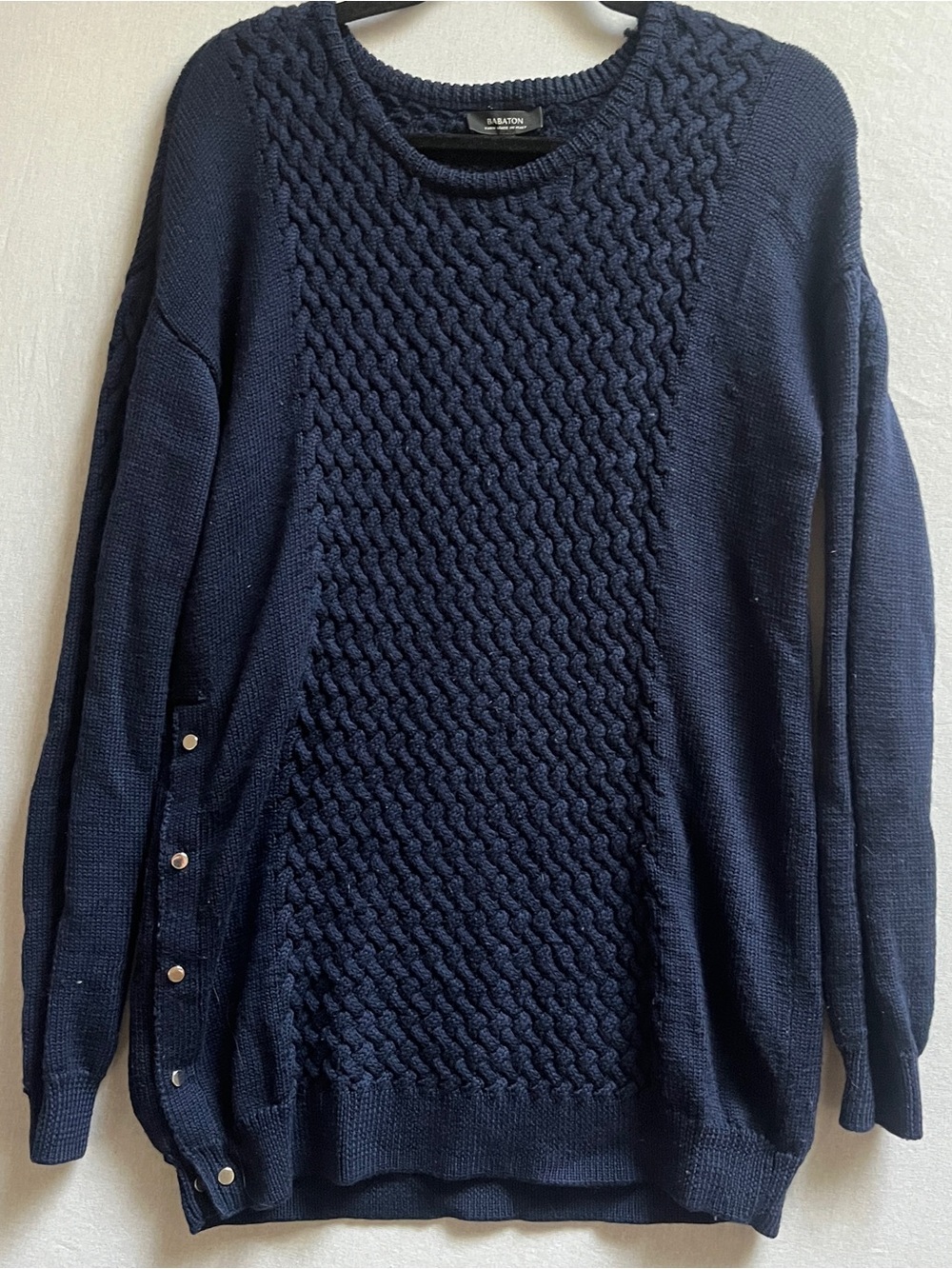 Babaton Aritzia Merino Wool Cable Textured Knit Sweater Size M